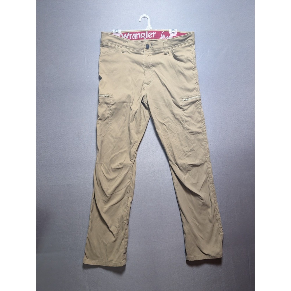 Wrangler Hiking Pants Mens 34x30 Beige Cargo Flex Stretch Outdoor 10NW788FR